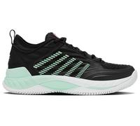 K-Swiss Hypercourt Supreme 2 Clay, Zapatos de Tenis Mujer, Negro Neón Menta Blanco, 41.5 EU