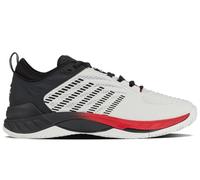 K-Swiss Hypercourt Supreme 2 - Tenis para Hombre, Blanco Brillante/Limo elástico/Rojo de Alto Riesgo, 10.5
