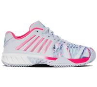 K-Swiss Performance - Express Light 3 Padel, Zapatos de Tenis, Arctic Ice/White/Neon Pink,