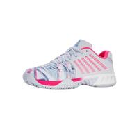 K-Swiss Performance Express Light 3 Padel, Zapatos de Tenis Mujer, Arctic Ice/White/Neon Pink, 39.5 EU