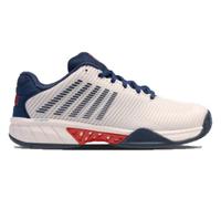 K-Swiss Performance Hypercourt Express 2, Zapato de Tenis Hombre, Blanc de Blanc/Blue Opal/Lollipop, 42.5 EU