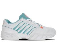 K-Swiss Tennis Bigshot Light 4, Zapatos de Tenis Mujer, White/Desert Flower/Nile Blue, 38 EU