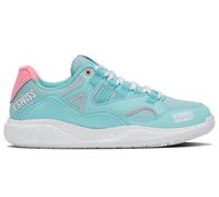 K-Swiss Tura Team Padel, Tenis Shoe Mujer, Soft Neon Blue White Blue Glow, 41.5 EU