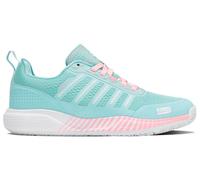 K-Swiss Ultra Court Padel Tenis Shoe, Soft Neon Blue/White/Neon Bubble Gum, 39 EU
