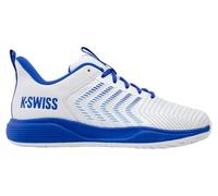 K-Swiss ULTRASHOT Zapatillas de Tenis Ligeras para Hombre, Color Blanco/Azul Brillante, mar báltico, Talla 41,5 EU