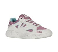 K-Swiss Women's Tura Team Padel Tennis Shoe, White Lilas Pastel Turquoise, 41 EU