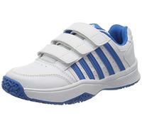 K-Swiss Zapatilla Court SMASHSTRPOMNI White/BRILLANTBLUE 13 JR UK Zapatillas, Unisex niños, Blanco/Azul, 32 EU