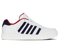 K-Swiss Zapatillas Court Palisades para Hombre, Color Azul Peacoat, Blanco y Blanco, Talla 43 EU, Peacoat White White, 43 EU