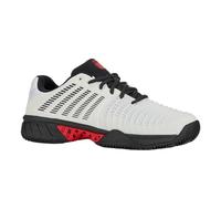 K-Swiss Express Light 3 HB, Tenis Shoe Hombre, Bright White Stretch Limo High Risk Red, 45 EU