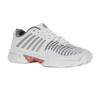 K-Swiss Zapatillas de Tenis para Mujer Express Light 3 HB, White Black Steel Gray Rose Gold, 39.5 EU