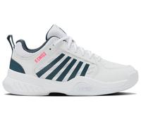 K-Swiss Zapatillas de Tenis Unisex para niños Court Express 2 Carpet, White Stargazer Neon Blaze, 35 EU