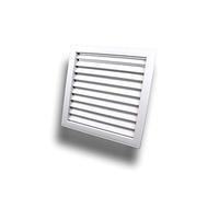 K-TECH-PRO - Rejilla de ventilación empotrada - Protección contra la intemperie - Listones rígidos de plástico - Tamaño: 500 x 500 mm