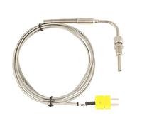 K Tipo de prueba de termopar de tipo, 0-1250 ℃ Sensor de temperatura EGT con punta expuesta, 1/8 npt H., Probación de acero inoxidable de 80 mm y cable de 2 m para monitoreo de