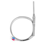 K Type Thermocouple Sensor | 304 Stainless Steel 5x50mm M8 Probe | High Temp Sensor for Plastics/Machinery/Food Industry | 0-400℃ External Temperature Measurement (1M)