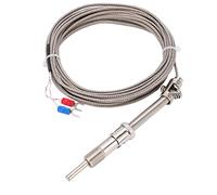 K Type Thermocouple Sensor Probe with 5mm Stainless Steel Probe 12mm Screw,Miniature Thermocouple Connector,1-5m Wire,400°C Measuring Range for PID Temperature Controller (5m)
