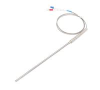 K Type Thermocouple Sensor Probe with 5x200mm Stainless Steel Probe M8 Screw,Miniature Thermocouple Connector,1m Wire,400°C Measuring Range for PID Temperature Controller (2m)