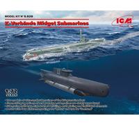 k-Verbande Midget Submarinos ('Seehund 'Y' Molch ') 1:72 Plástico Modelo Kit Icm