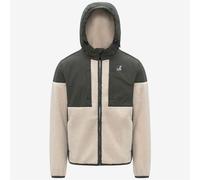 K-WAY Chaqueta de tejido sherpa unisex LE VRAI 4.0 SAMSON ORSETTO. Color Caqui/Crudo