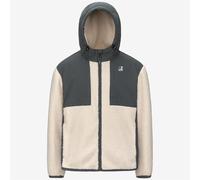 K-WAY Chaqueta de tejido sherpa unisex LE VRAI 4.0 SAMSON ORSETTO. Color Gris/Crudo