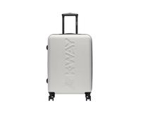 K-Way K-AIR Trolley rígido de viaje con maxi logo cuatro ruedas para máxima libertad de movimiento.Presenta dos bolsillos con cremallera en el interior, elásticos cruzados inspirados en la icónica