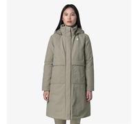 K-WAY Parka larga cortavientos, KALISHA WARM. Color Caqui Claro