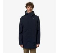 K-WAY Parka larga TOMMY BONDED JERSEY. Color Azul Marino