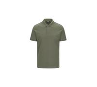 K-Way Polo de manga corta modelo AMEDEE Pique para hombre, con cuello y dobladillo acanalados, logotipo de silicona tono sobre tono, fabricado en algodón elástico, de ajuste Slim, color verde liche