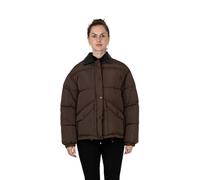 K.ZELL - Chaqueta impermeable con cuello de contraste de piel sintética, bolsillos para solapa, disponible en negro, marrón y camel, Choco/Negro, L