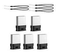 K&ZZ Memoria USB 2.0 de 16 GB, unidad de pulgar de perfil bajo, paquete de 5 unidades flash mini con cordón, unidad de salto con cremallera