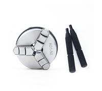 K01-50/63 Portabrocas de torno manual for carpintería, 50mm, 3 mordazas, K02-50/63, 4 mordazas con varilla de tornillo de montaje, herramienta autocentrante (Color : K01-50)