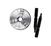 K01-63 Mini mandril de torno de 63mm, mandril de mano for carpintería de 3 mandíbulas con varilla de tornillo de rosca de montaje, herramienta de mandril de torno autocentrante