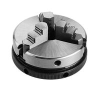 K01-63 Portabrocas de metal de 3 mordazas for carpintería, Portabrocas de torno autocentrante manual de 63 mm, con 2 varillas de bloqueo, for fresado y torneado