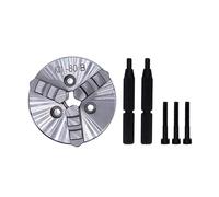 K01-80B Mini mandril de torno de 80mm, mandril de mano for carpintería de 3 mandíbulas con varilla de tornillo de rosca de montaje, herramienta de mandril de torno autocentrante