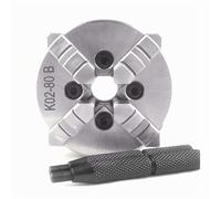 K02-50/63/80B/100B Mini Mandril Manual De Torno De 4 Mordazas, Precisión 0,1mm Para Metales No Ferrosos Y Plásticos, Para Tornos De Instrumentos Y Mecanizado De Piezas Pequeñas(80mm)
