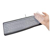 K120 MK120 - Funda de silicona para teclado Logitech, funda de teclado de silicona ultrafina para teclado inalámbrico Logitech K120 MK120, impermeable, a prueba de polvo Logitech (transparente)