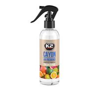 K2 CAYON Spray Ambientador - Eliminador de Olores - Spray Ambientador para Coche, Oficina y Hogar - Más de 700 Aplicaciones 250 ml (Cítricos Frescos)