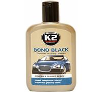 K2 - Coche bono negro bumper y cuidado de goma, marco y plástico, restaurador 200 ml