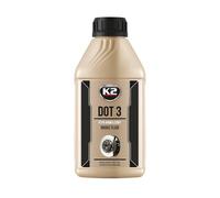 K2 DOT 3 Líquido de Frenos para Sistemas de Freno y Embrague 500g | Punto de ebullición elevado, protección anticorrosión, cuida las juntas de goma, compatible con DOT y R3, calidad certificada