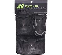 K2 Juego de Protectores Exo Jr para Patines, Unisex, para jóvenes, Color Negro, Gris y Verde, Talla S