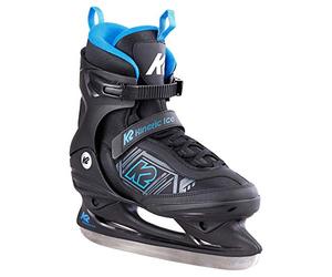 K2 Kinetic Ice M - Patines de Hielo para Hombre, Hombre, Patines de Hielo., 25E0230, Negro y Azul., EU: 36.5 (UK: 4 / US: 5)
