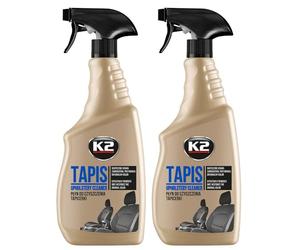 K2 Limpiador de Tapicería Coche - Limpieza Coche Interior Alfombrillas, Textil, Techos, Pack de 2 Spray Espuma 700 ml