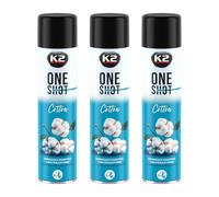K2 ONE SHOT 600ml - Eliminador de Mal Olores Profesional Instantáneo - Spray Ambientador Neutralizador de Olores Seco para Hogar, Oficina, Vehículo (12, ALGODÓN)