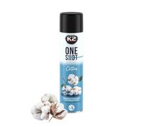 K2 ONE SHOT 600ml - Eliminador de Mal Olores Profesional Instantáneo - Spray Ambientador Neutralizador de Olores Seco para Hogar, Oficina, Vehículo (12, ALGODÓN)