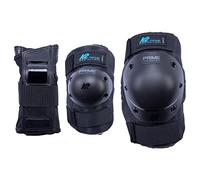 K2 Skates Prime W Pad Set Accesorios de Proteccion, Women's, Negro/Azul, L