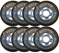 K2 Skates 30F3005 Booster 72Mm / 80A 8-Wheel Pack W/Ilq 5 - Paquete de Ruedas, Negro, 72 mm/80A