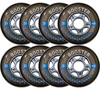 K2 Skates Booster 84 Mm / 82A 8-Wheel Pack W/Ilq 7 Paquete de Ruedas, Unisex-Adult, Negro, 84 mm/82A