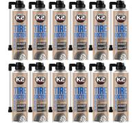 K2 Spray Repara Pinchazos - Reparación de Ruedas Tire Doktor - para Reparar Neumáticos sin Cámara - Líquido Antipinchazos para el Coche - 400 ml (12)