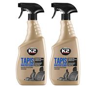 K2 Tapis Limpiador de Tapicería y Alfombrillas del Coche, Pulverizador Líquido o Espuma, Pack de 2 x 750 ml