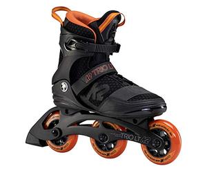 K2 Trio LT 100 Inline Skate 2022 Black/Orange, 40.5