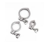 K25.4-119mm 1.3 cm 1.9 cm 2.5 cm 3.8 cm 5.1 cm 6.3 cm 7.6 cm 10.2 cm Tri Clamp SUS 304 Conector de montaje de tubería de acero inoxidable Homebrew (K145mm 430g)